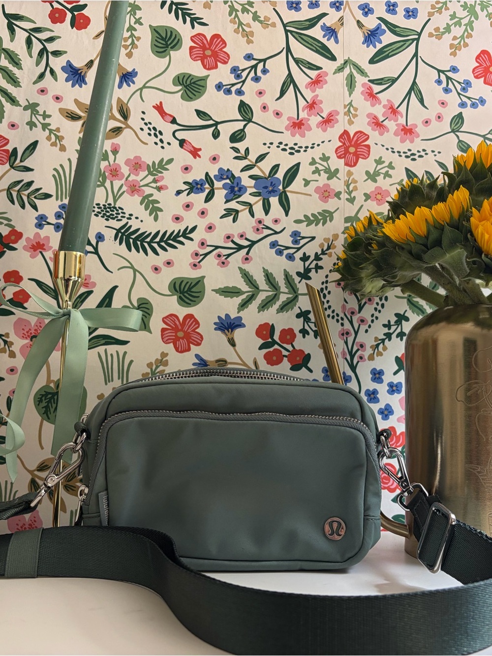 Lululemon Crossbody 2L Green Sage Adjustable Strap